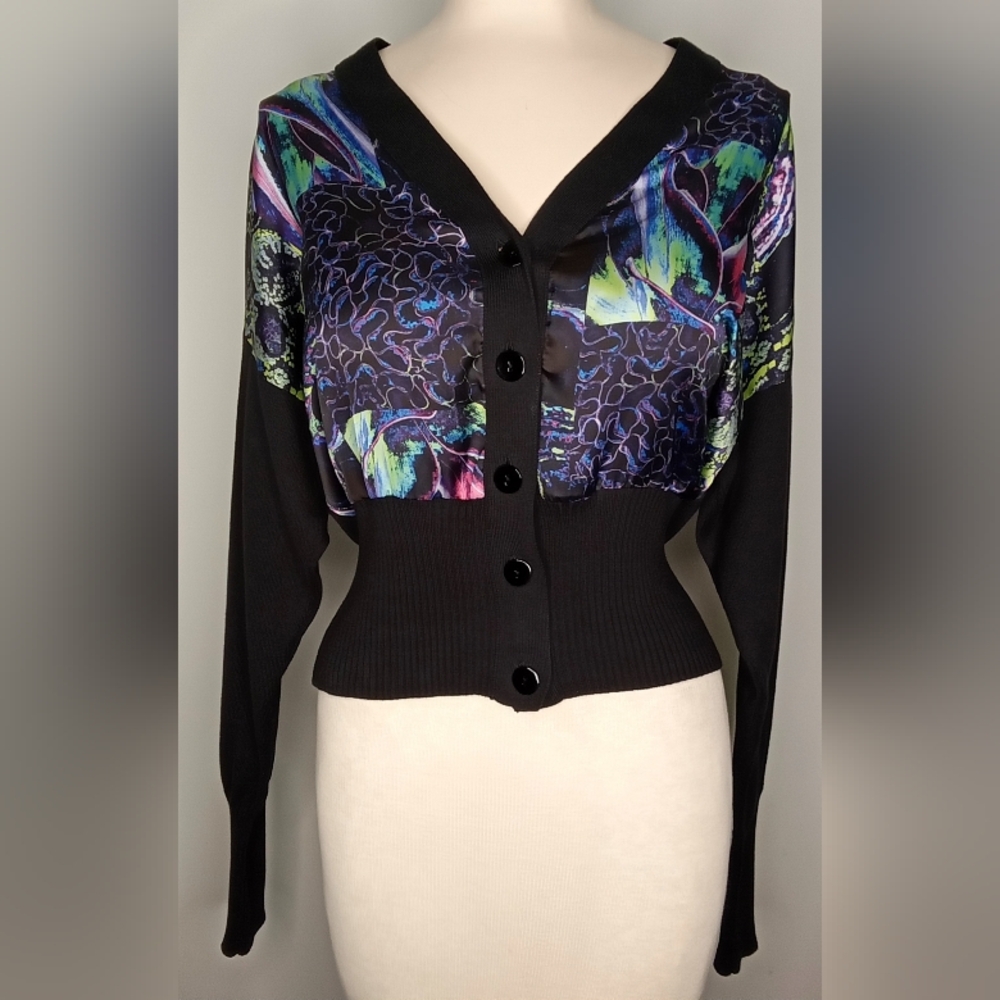 Fuzzi Jean Paul Gaultier Abstract Cardigan